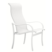 Casual Outdoor Dining Arm Chair with Aluminum Frame