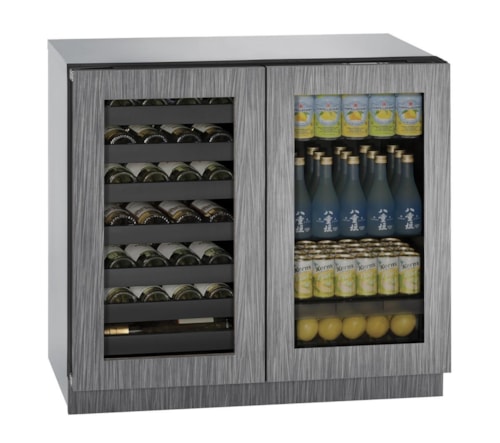 36" Built-In Beverage Center and Wine Storage with U-Select® Controlled Independently Controlled Dual-Zones