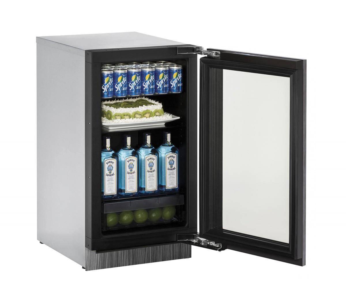 U-Line Refrigerators 18" Glass Door Compact Refrigerator