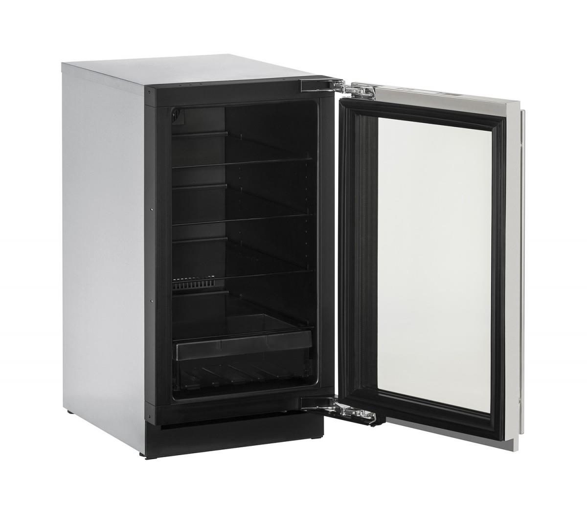 18" Glass Door Compact Refrigerator