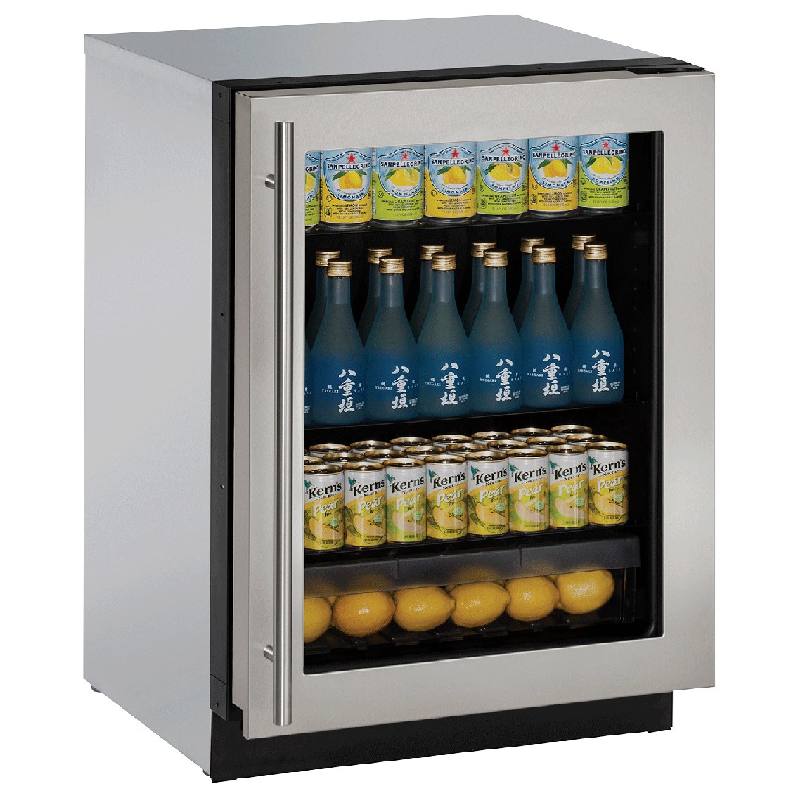 24” Left Hand Hinge Glass Door Refrigerator