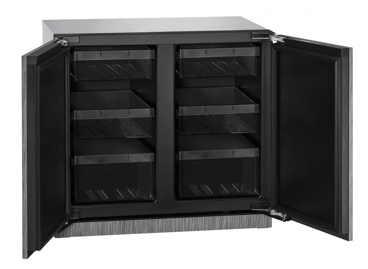 U-Line Refrigerators 36" Solid Double Door Compact Refrigerator