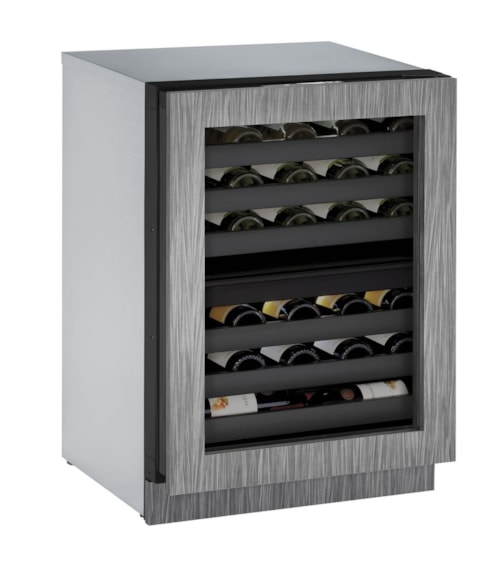 4.7 Cu. Ft 24" Built-In Wine Storage with Independently Controlled Dual-Zones and Left-Hand Hinged Door