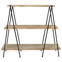 Wood/Metal 3-Tier Shelf