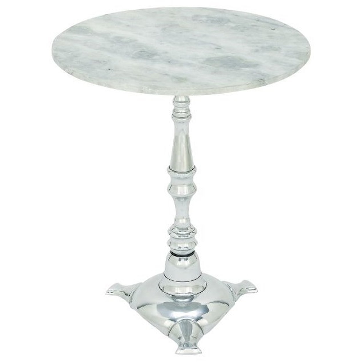 UMA Enterprises, Inc. Accent Furniture Aluminum Marble Accent Table