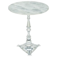 Aluminum Marble Accent Table