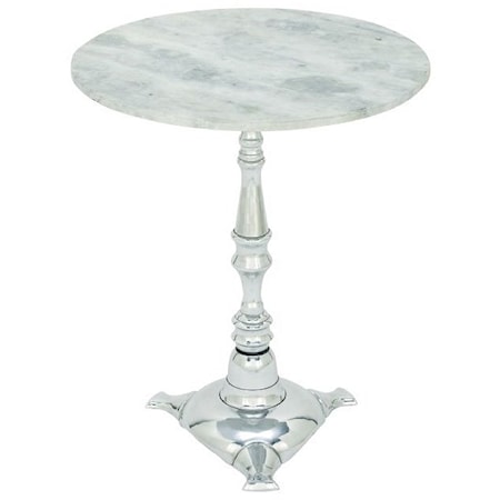 Aluminum Marble Accent Table