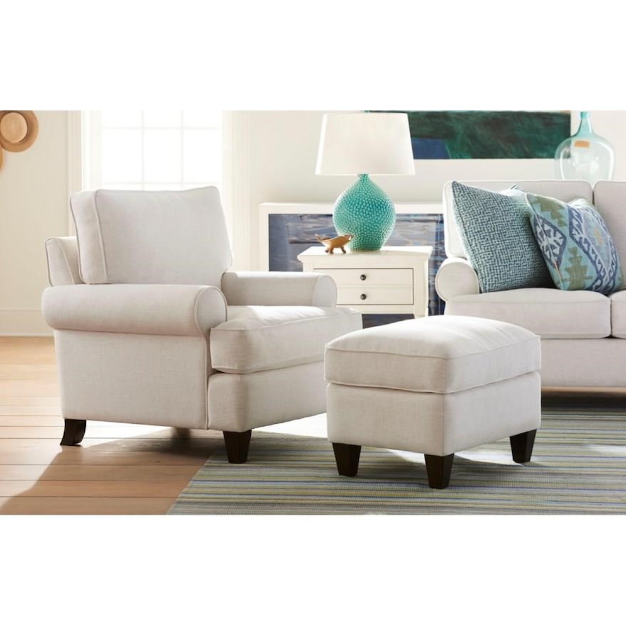 Universal Blakely Chair and Ottoman
