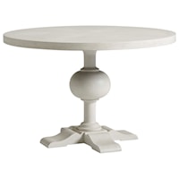 Round Dining Table with Carved Pedestal