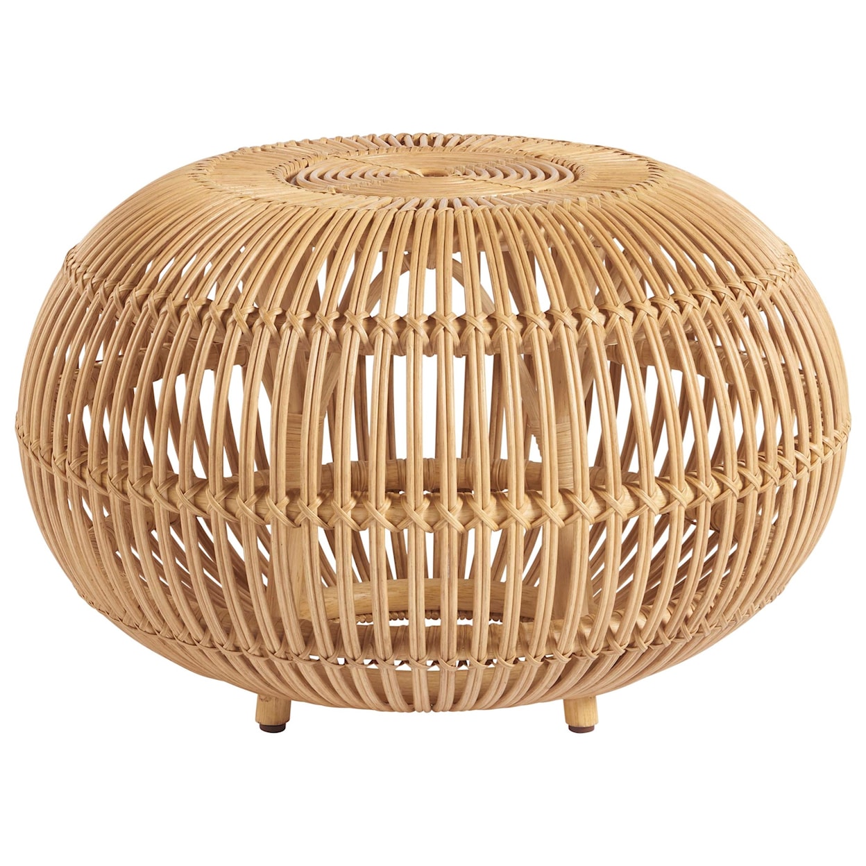 Universal Coastal Living Home - Escape Small Rattan Scatter Table