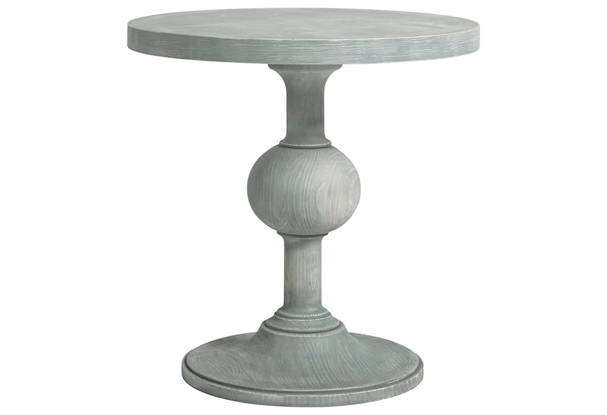 Coastal Living Home - Escape Round Pedestal End Table by Universal at Reeds Furniture