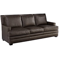 Transitional Leather Kipling Sofa