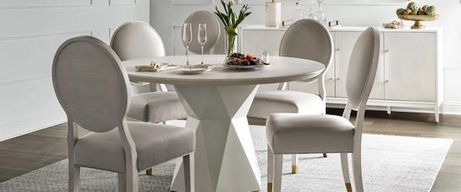 Geranium Dining Table x 4 side chairs