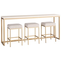 Console Table with Three Coordinating Stools