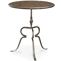 Accent Table with Workbench Metal Base