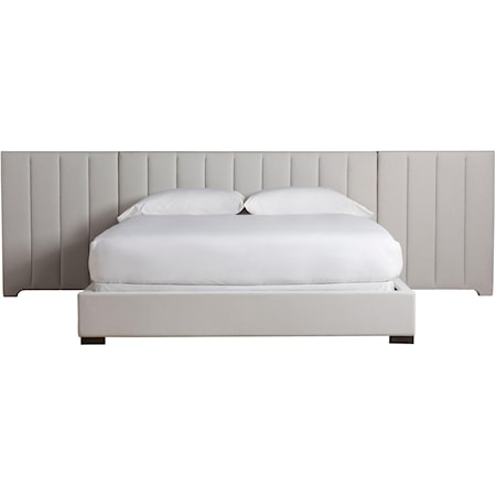 Magon King Upholstered Bed w/ Wall
