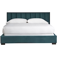Magon King Upholstered Bed with Vertical Tufting