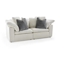 Two Piece Sectional Sofa with Thick Track Arms