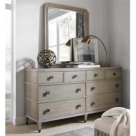 Dresser and Mirror Set