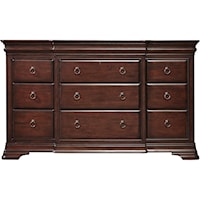 12 Drawer Dresser with Drop Front Drawer