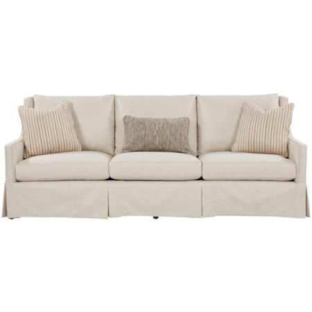 Customizable 93" Skirted Sofa
