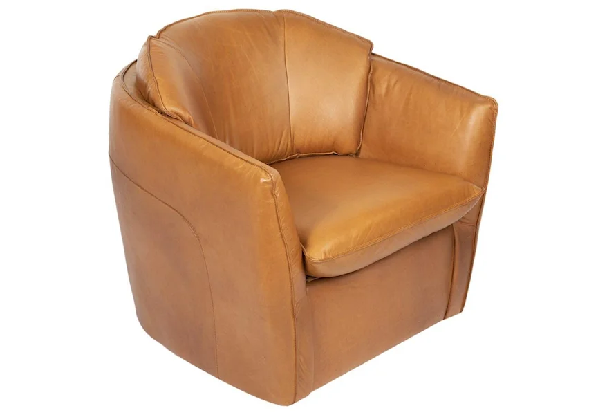 1175 Leather Swivel Chair by USA Premium Leather at Godby Home Furnishings