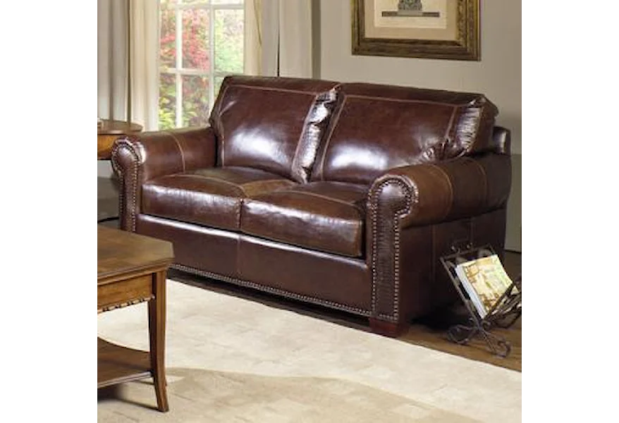 4955 Loveseat by USA Premium Leather at Howell Furniture