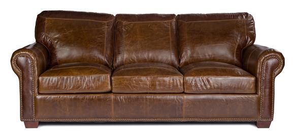 Stationary Leather Sofa