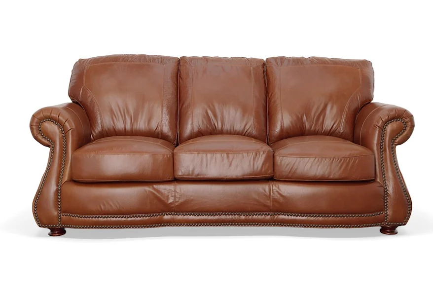 Brandy Brandy Sofa by USA Premium Leather at Johnson's Furniture