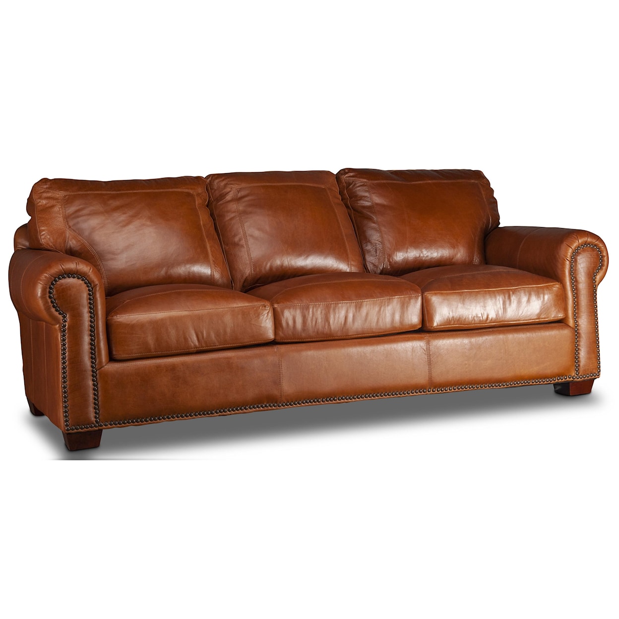 USA Premium Leather Carrick Carrick Top Grain Leather Sofa