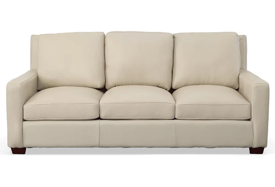 Pebble Pebble Sofa by USA Premium Leather at Johnson's Furniture