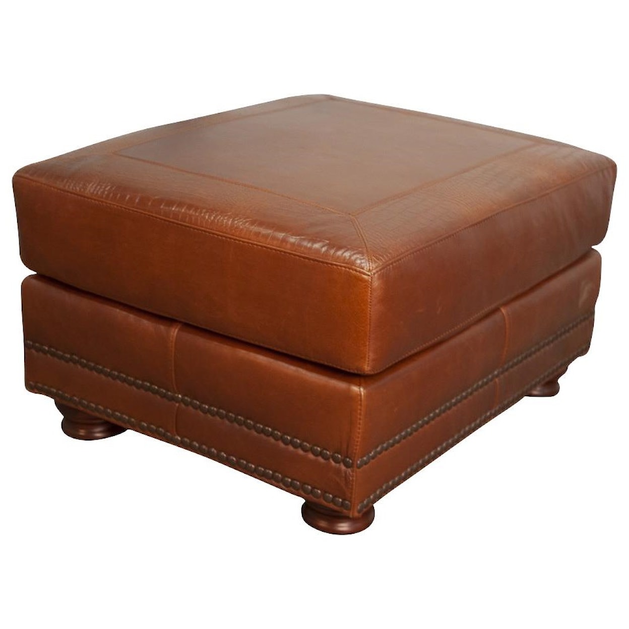 USA Premium Leather Rhodas Rhodas 100% Top Grain Leather Ottoman