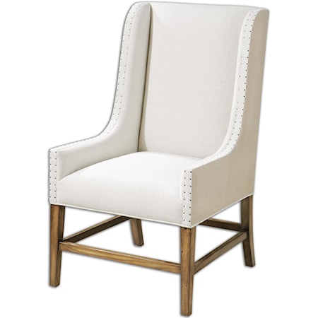 Dalma Linen Wing Chair