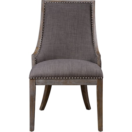 Aidrian Charcoal Gray Accent Chair