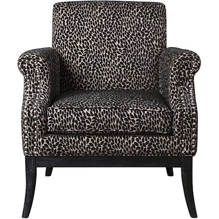 Kaius Tan & Black Accent Chair