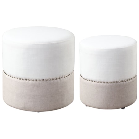 Tilda Two-Toned Nesting Ottomans