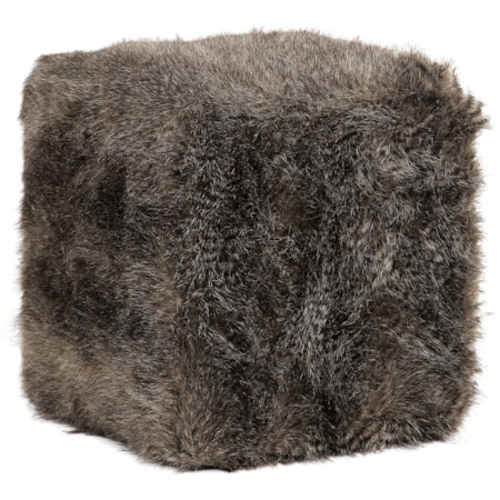 Jayna Fur Ottoman