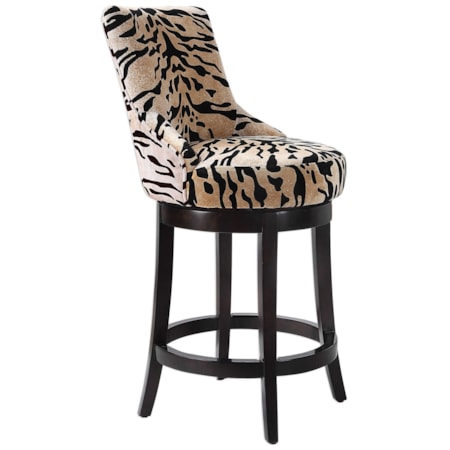 Callix Tiger Print Counter Stool
