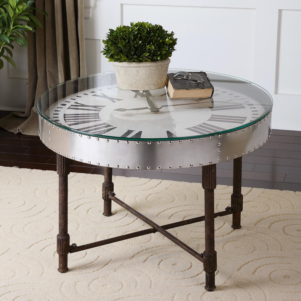 Uttermost Accent Furniture - Occasional Tables Cassem Clock Table