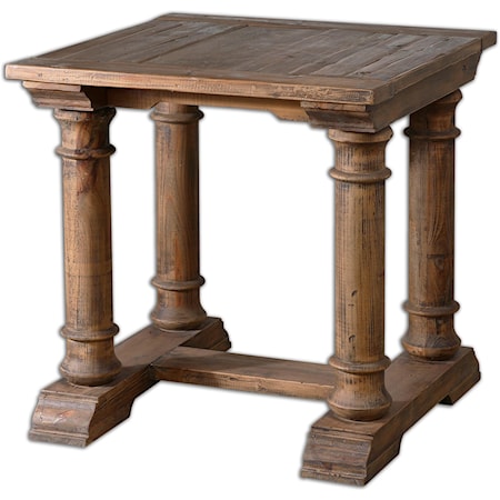 Saturia Wooden End Table