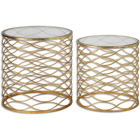 Zoa Gold Accent Tables Set/2