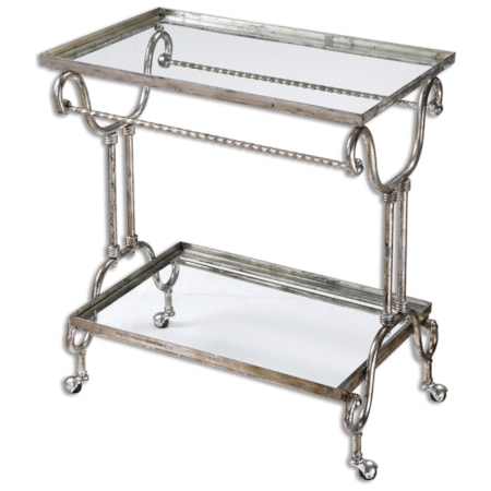 Acasia Silver Tea Cart