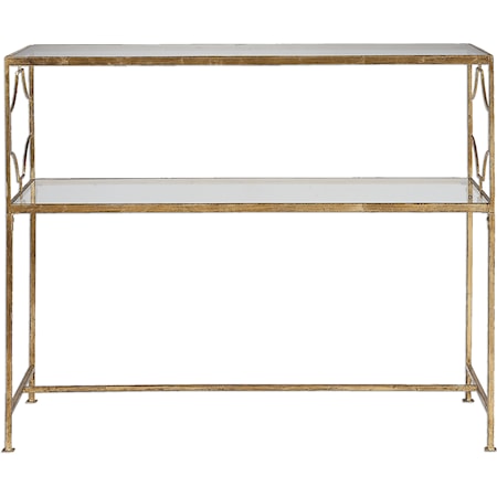Genell Gold Iron Console Table