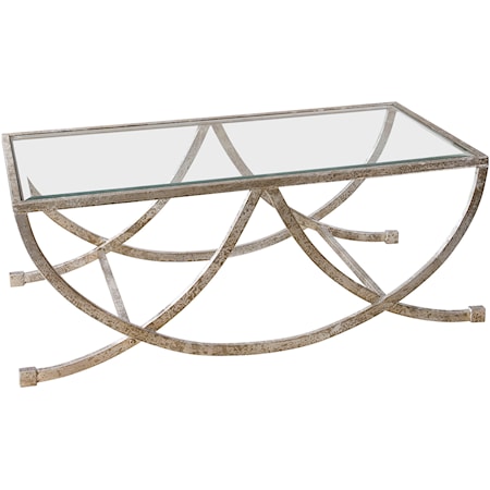 Marta Antiqued Silver Coffee Table