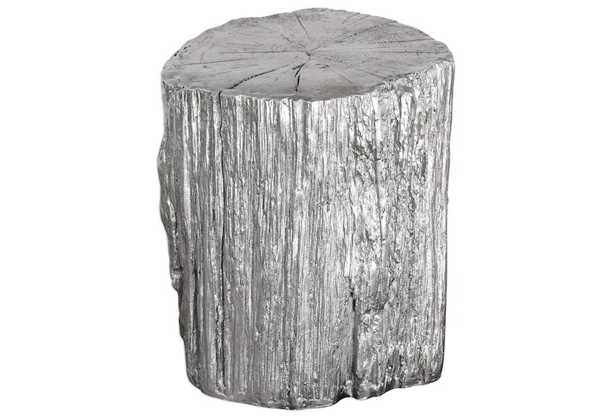 Accent Furniture - Benches  Cambium Silver Tree Stump Stool by Uttermost at Swann's Furniture & Design