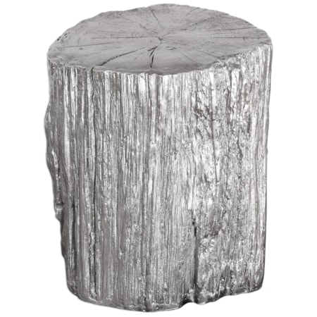Cambium Silver Tree Stump Stool