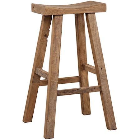 Holt Elm Wood Bar Stool