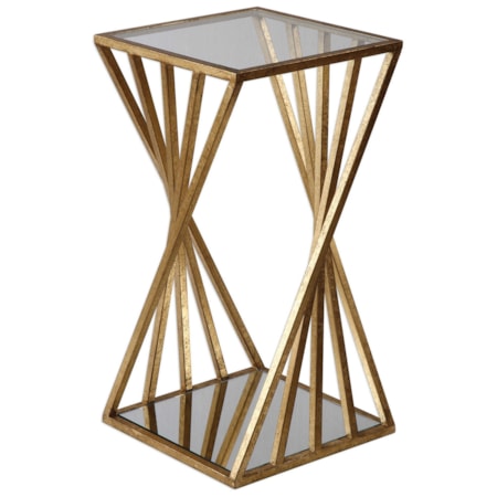Janina Gold Dimensional Accent Table