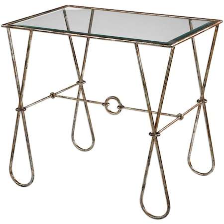 Primrose Burnished Silver Accent Table