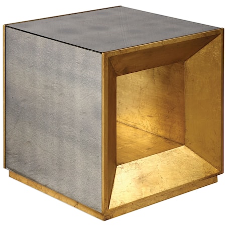 Flair Gold Cube Table